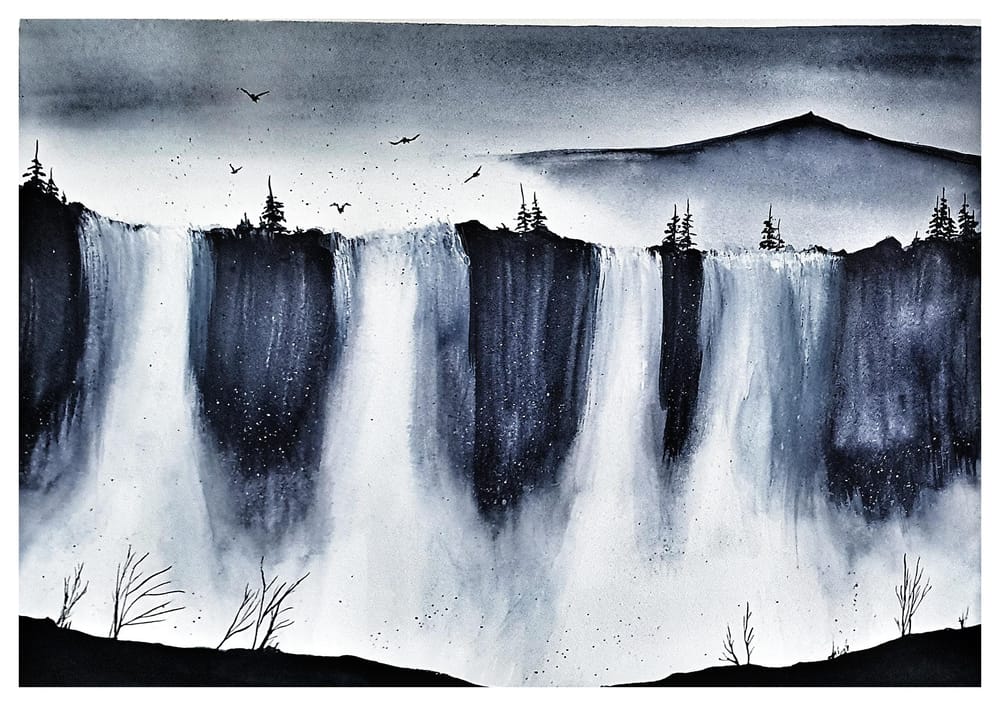 Watercolour Waterfalls with Sukrutha - image 1 - student project
