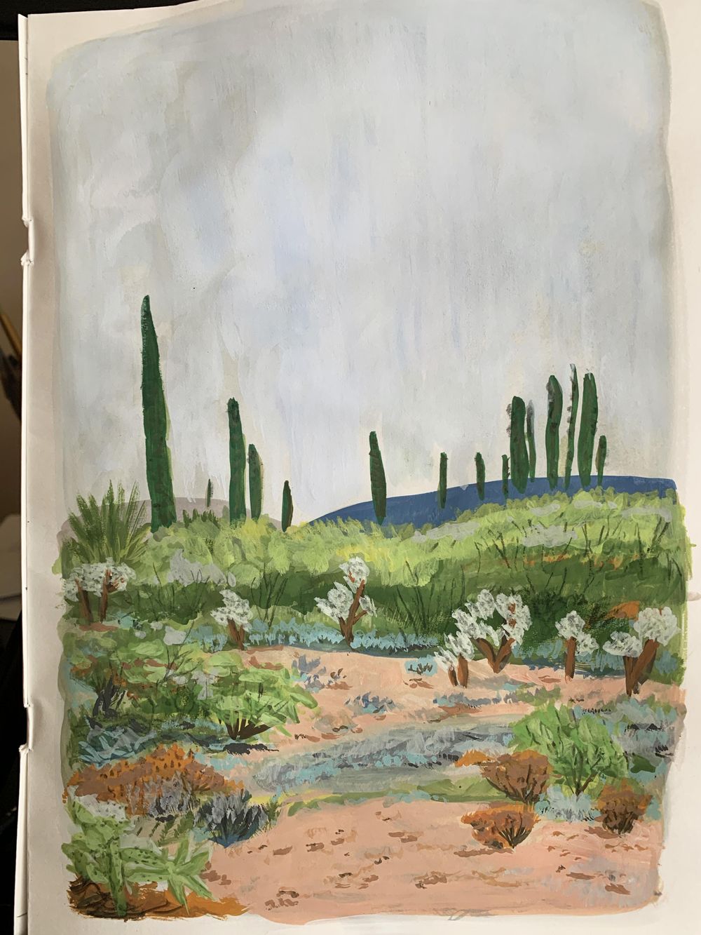 Gouache and Charcoal Landscape - image 1 - student project