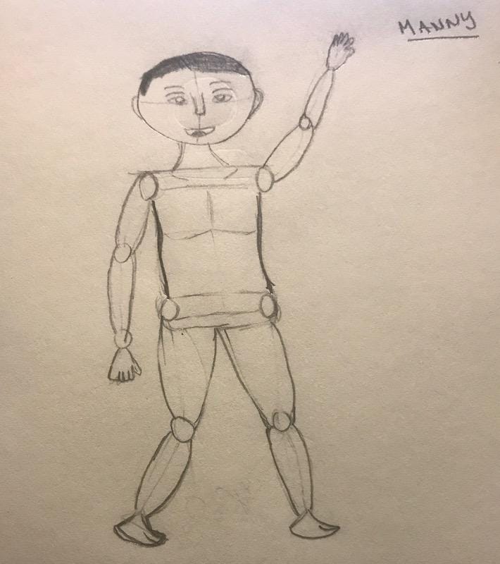 Manny waving hello - image 1 - student project