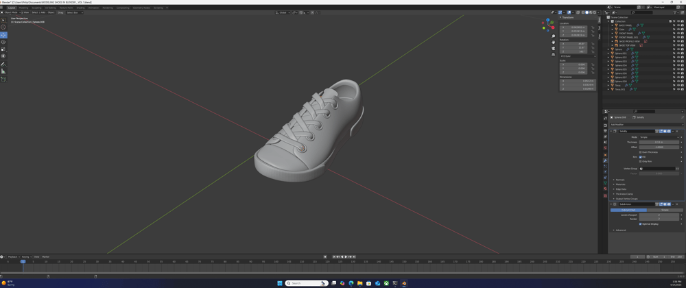 Modeling Shoes In Blender : Vol 1 - image 1 - student project