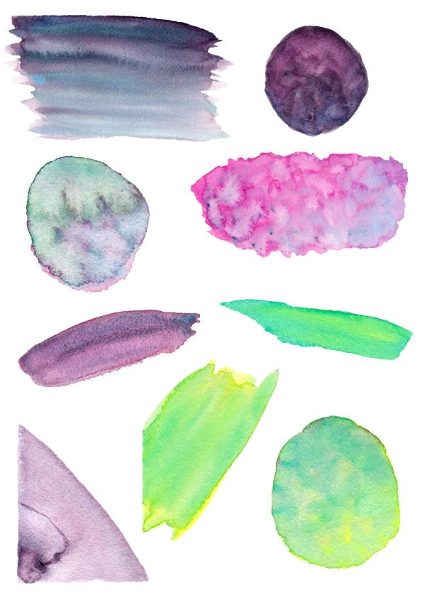 Watercolour Textures for use in branding - image 2 - student project