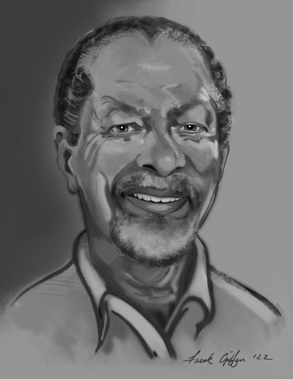 Portrait in grayscale - image 1 - student project