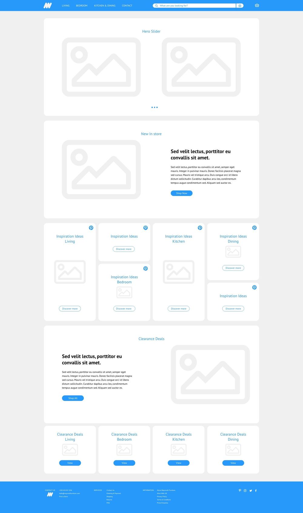 Class Project 01 – Wireframe Homepage & Contact Us Page - image 1 - student project