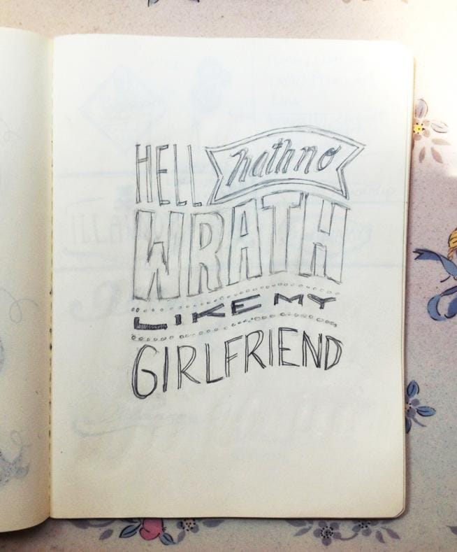Digitize Hand Lettering: Hell Hath No Wrath Like My Girlfriend - image 4 - student project