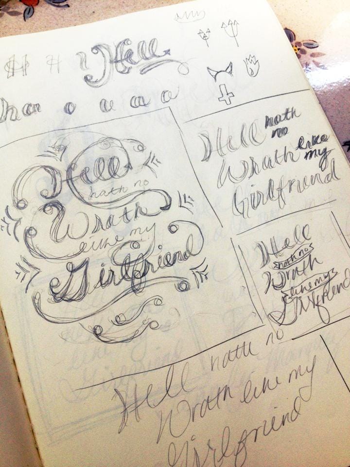 Digitize Hand Lettering: Hell Hath No Wrath Like My Girlfriend - image 1 - student project