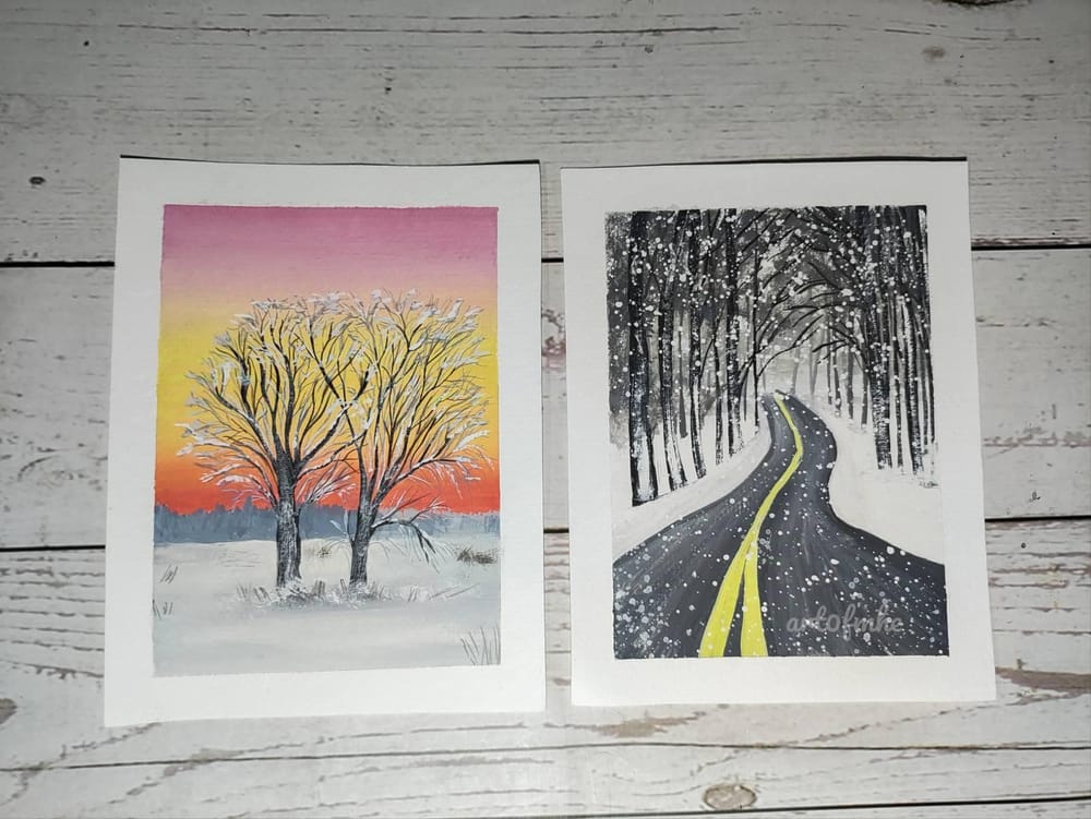 Winter Gouache Series - image 5 - student project