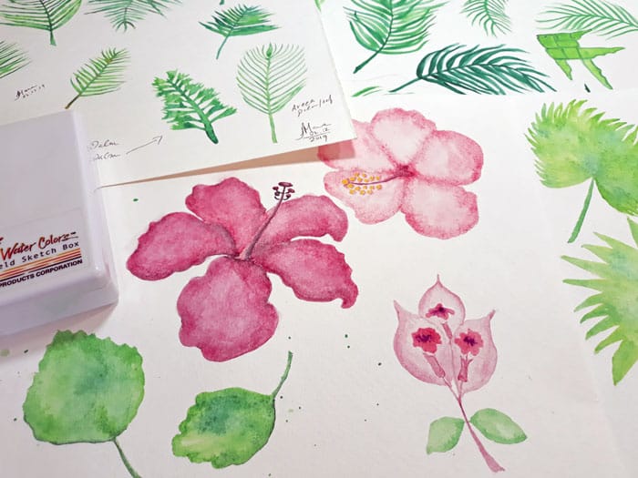 Watercolor Palms Pattern by Janet Marie - image 1 - student project
