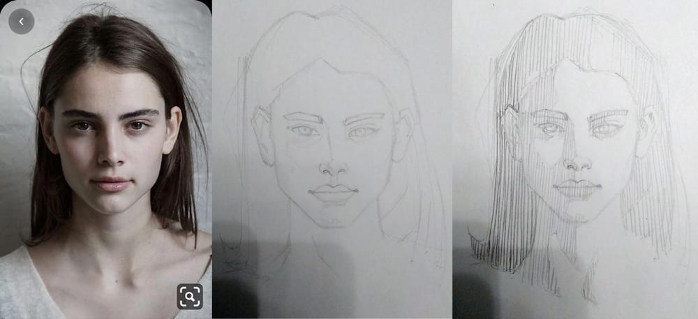 Pencil portrait - image 2 - student project