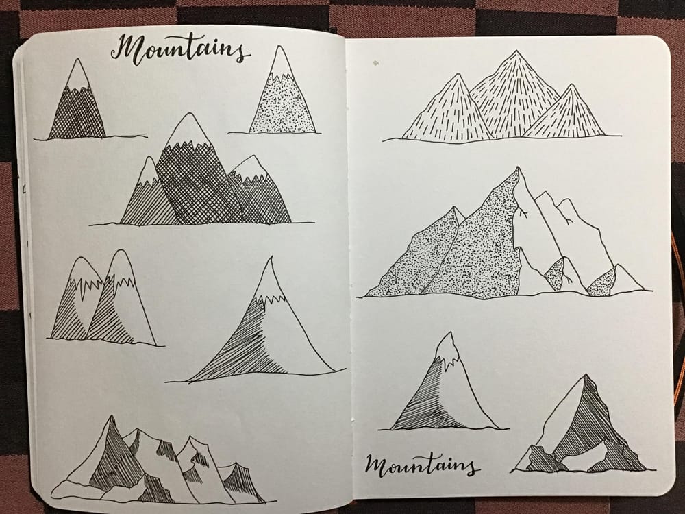 Fine liner Mountains - image 1 - student project