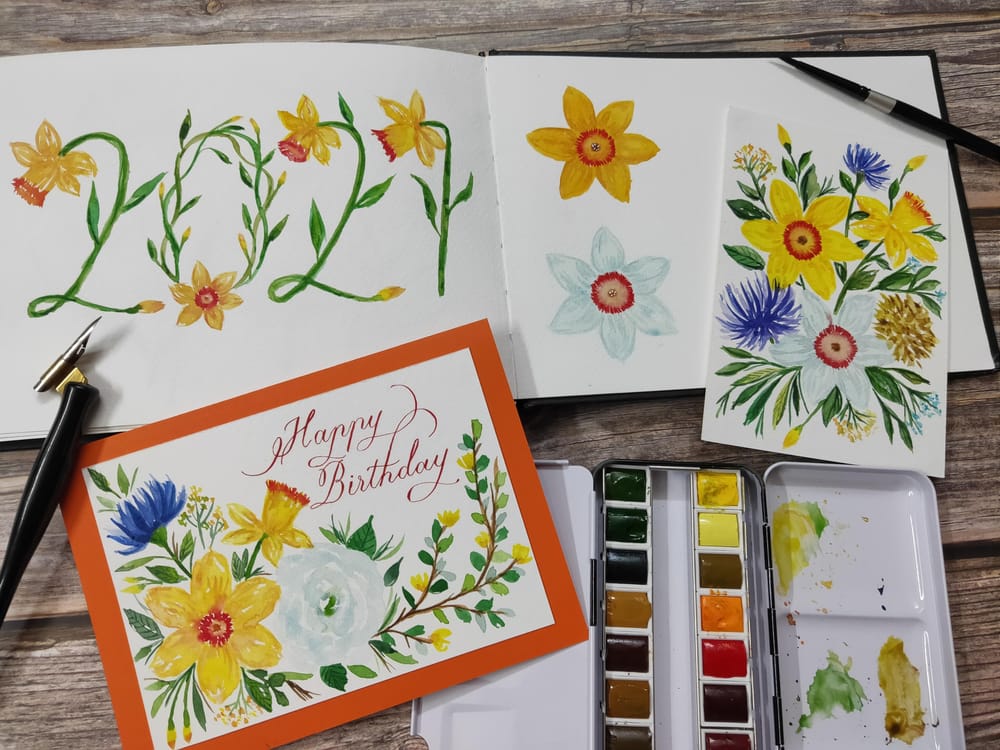 Watercolour Daffodils! - image 7 - student project