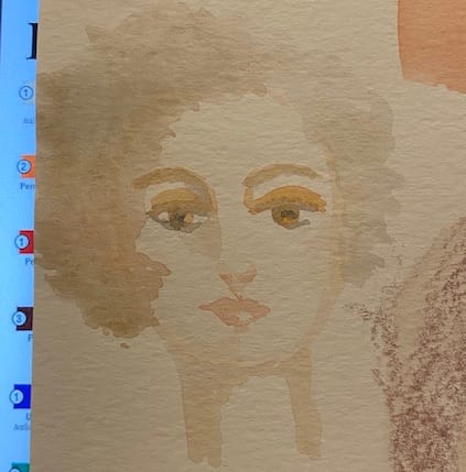Watercolour portrait - first time - image 1 - student project