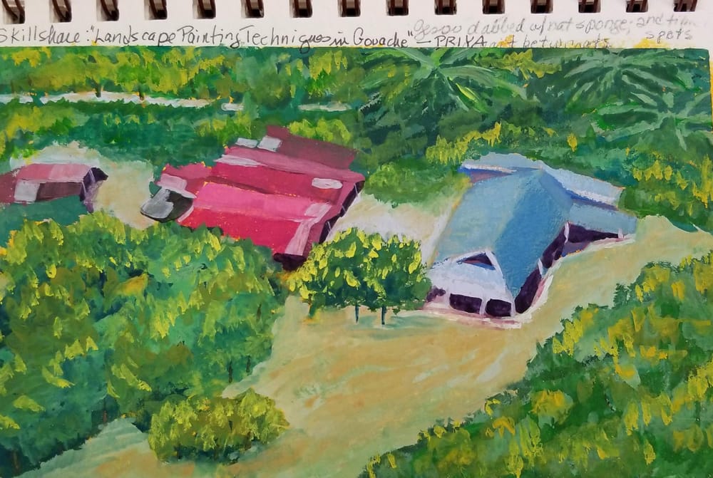 Gouache Landscape - image 1 - student project