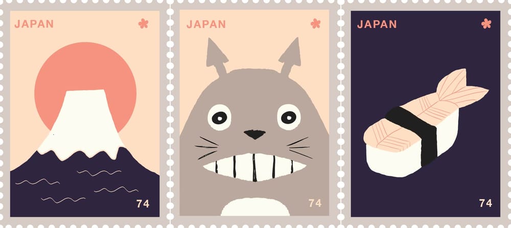 Stamps about Japan - image 2 - student project
