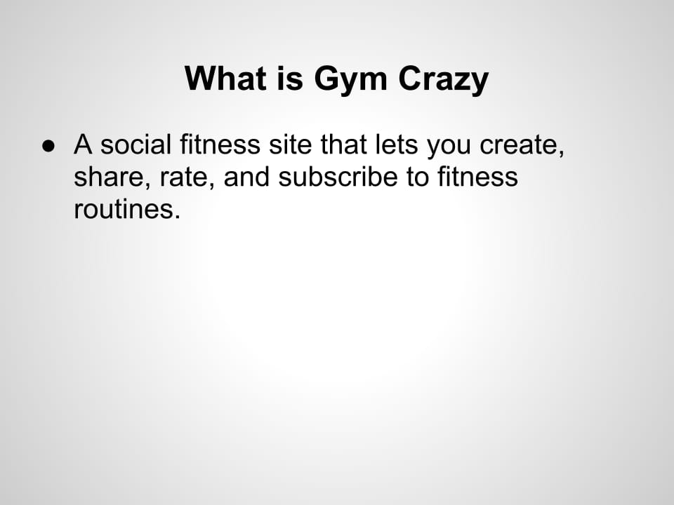 Gym Crazy - image 2 - student project