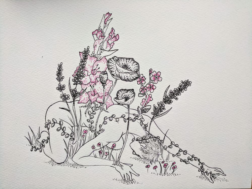 Dotwork Flowers! - image 2 - student project