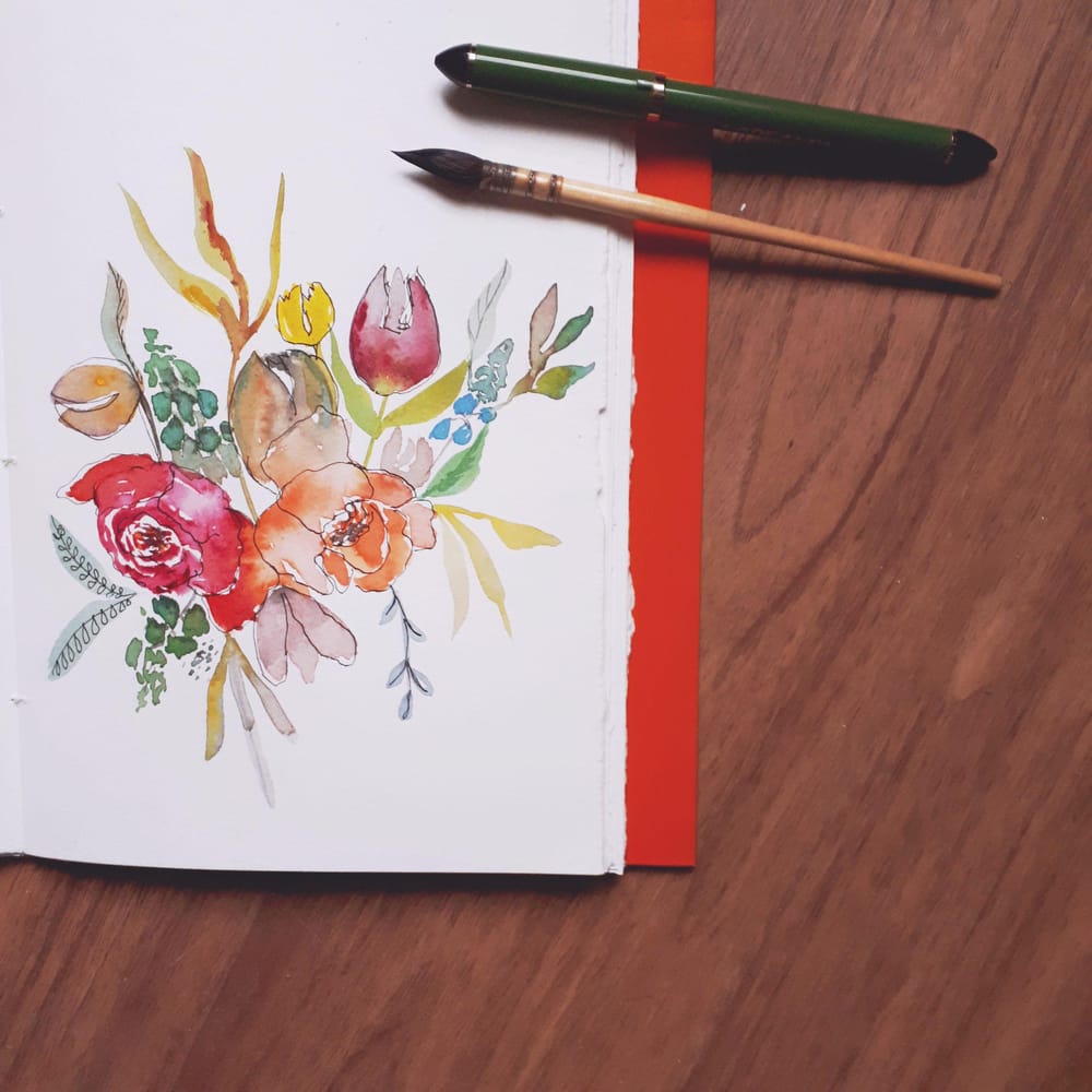 Limited palette bouquet - image 1 - student project
