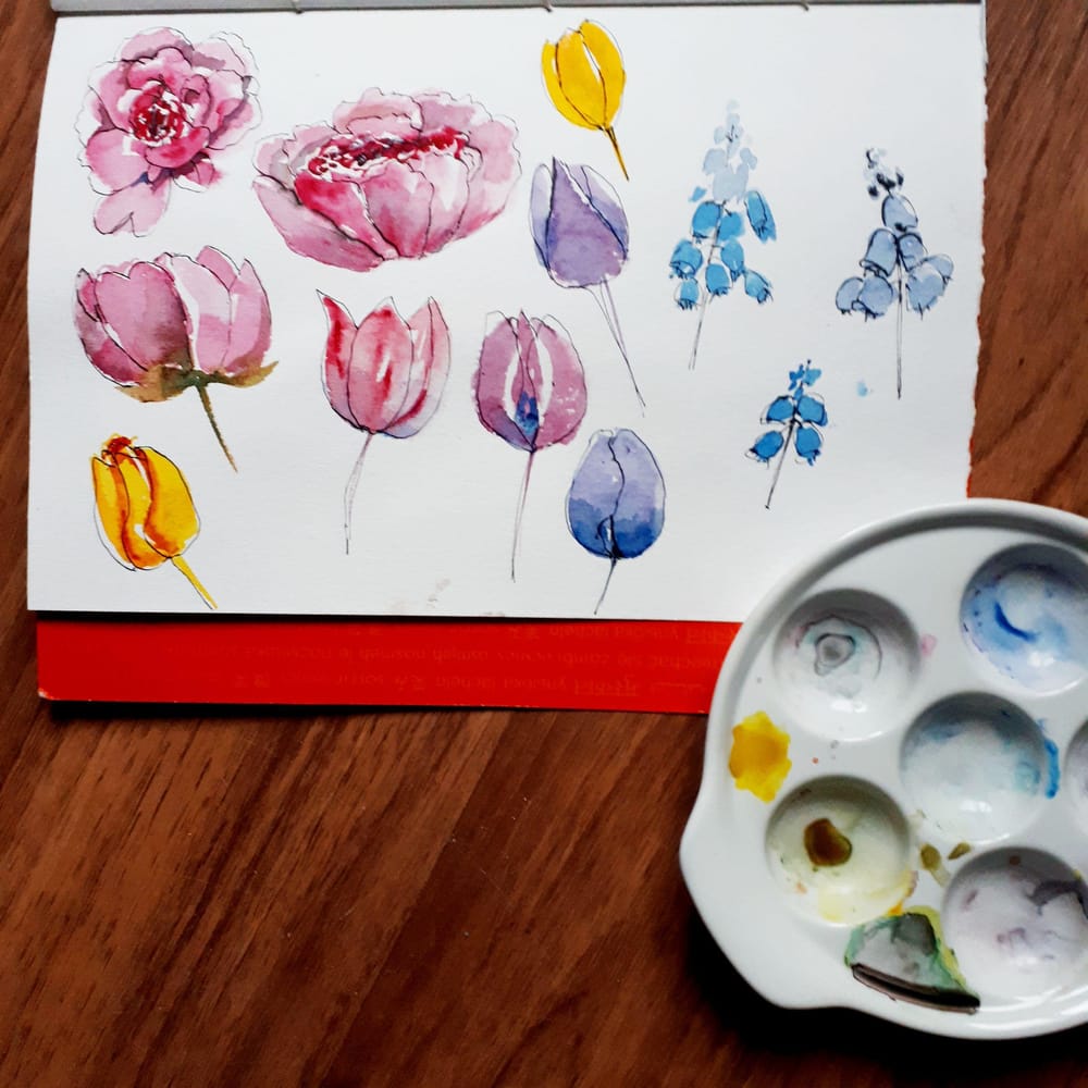 Limited palette bouquet - image 2 - student project