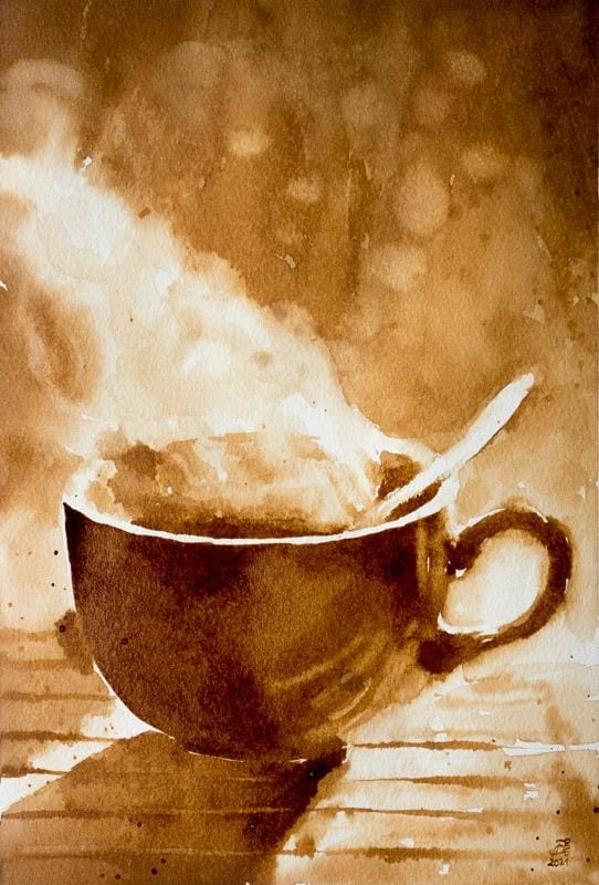 Exploring Watercolor Techniques With Coffee - image 1 - student project