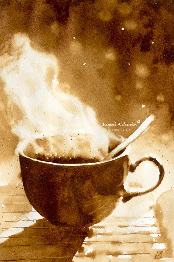 Exploring Watercolor Techniques With Coffee - image 3 - student project