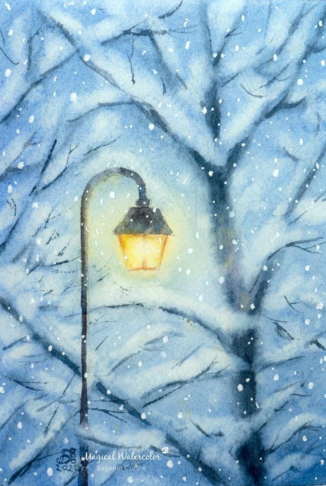 Magical Winter Card - image 2 - student project