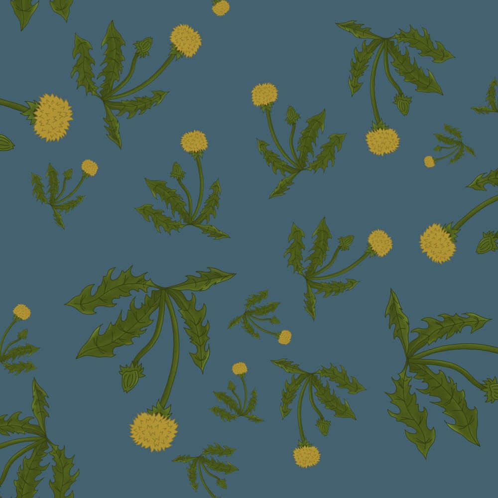 Floating Dandelions Half-Drop Pattern - image 1 - student project