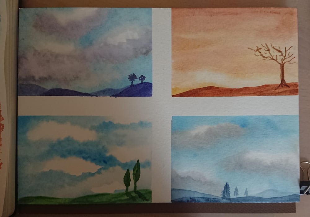 watercolor landscapes for beginners - image 2 - student project