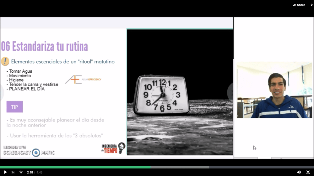 The Engineering of Time: How to Double you Productivity without losing your Life (Course in Spanish) - image 2 - student project