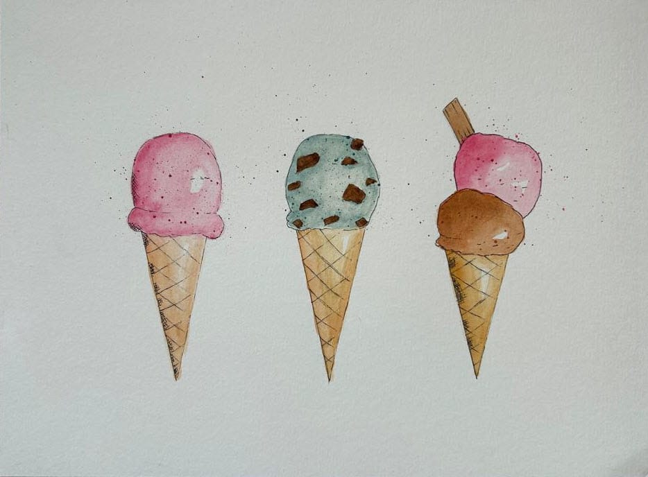 Paint Ice Creams in 3 Ways - Completed - image 1 - student project