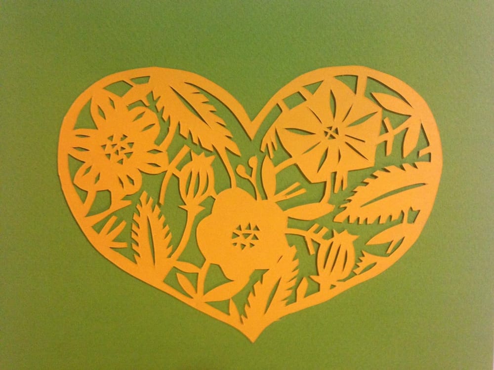 Floral Heart Greeting Card - image 2 - student project