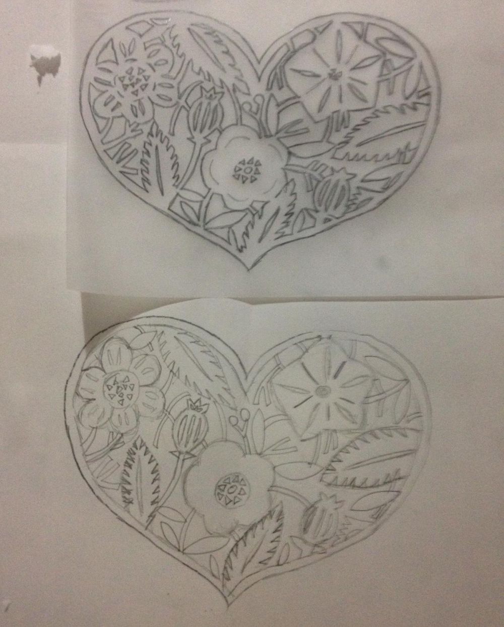 Floral Heart Greeting Card - image 1 - student project