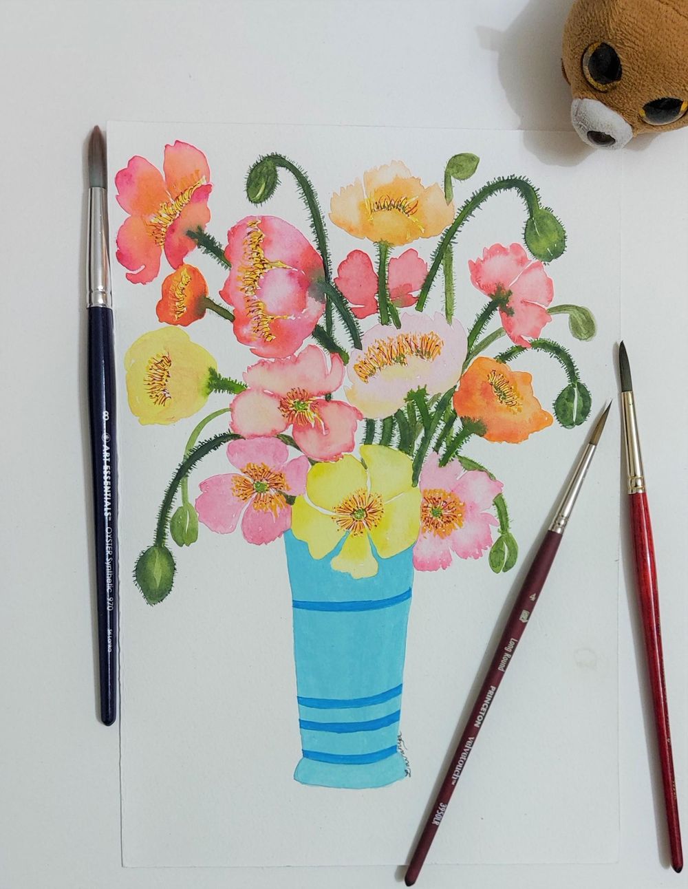 Poppies in Watercolor - image 1 - student project