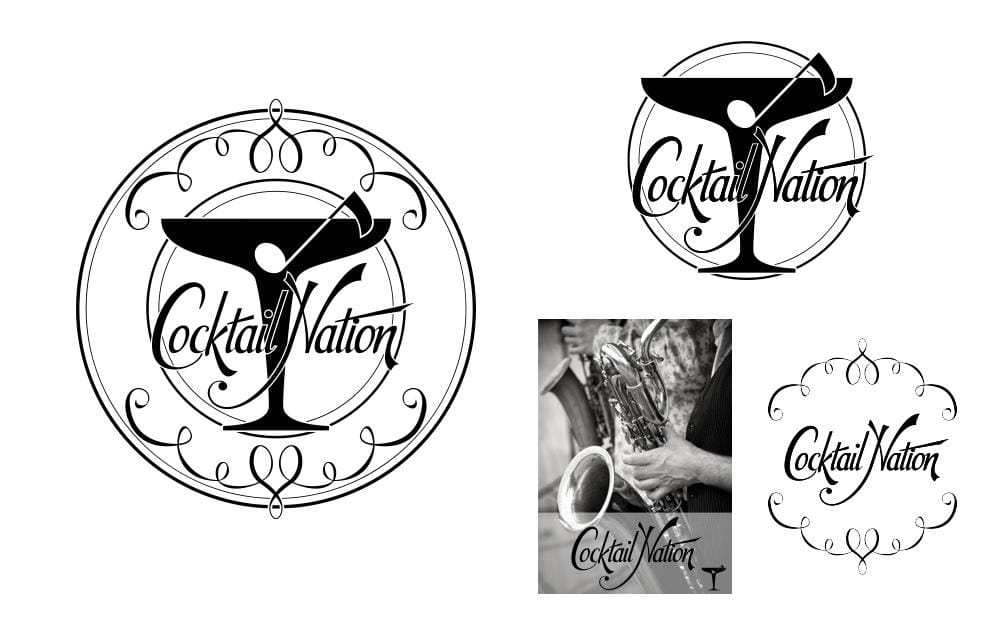 Cocktail Nation - Logo for a Band - image 5 - student project