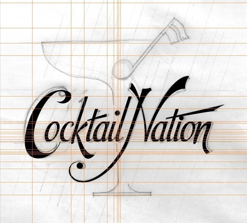 Cocktail Nation - Logo for a Band - image 2 - student project
