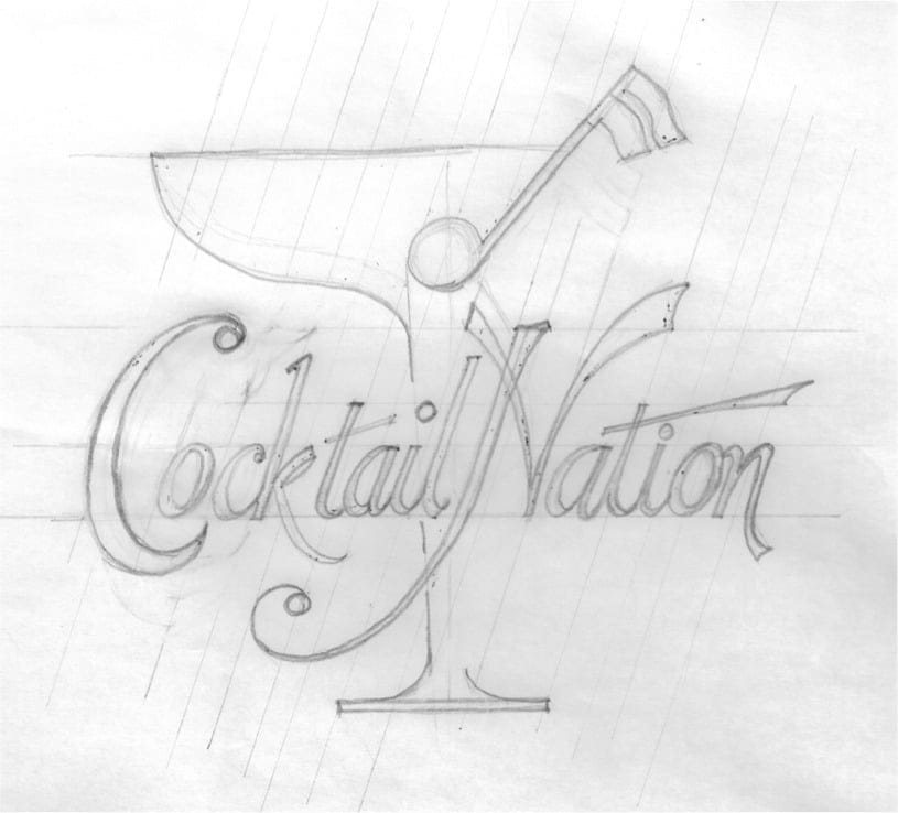 Cocktail Nation - Logo for a Band - image 1 - student project