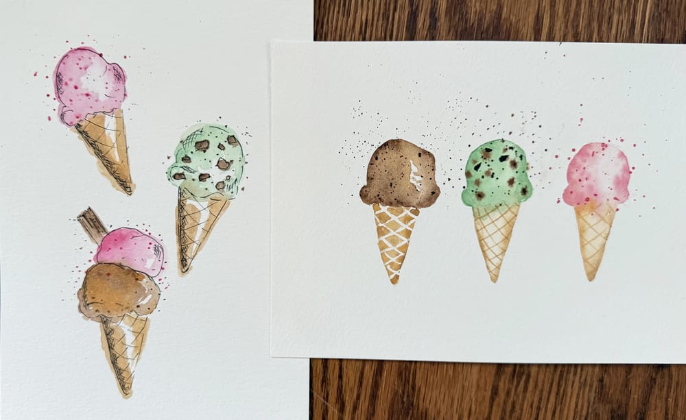 Ice cream cones - image 2 - student project