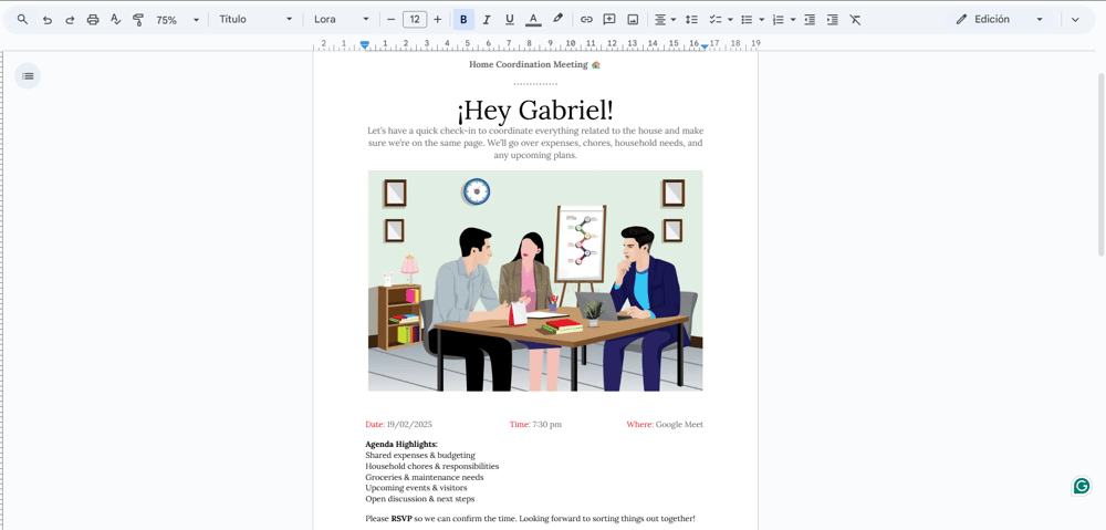 Fer's Google Workspace - image 3 - student project