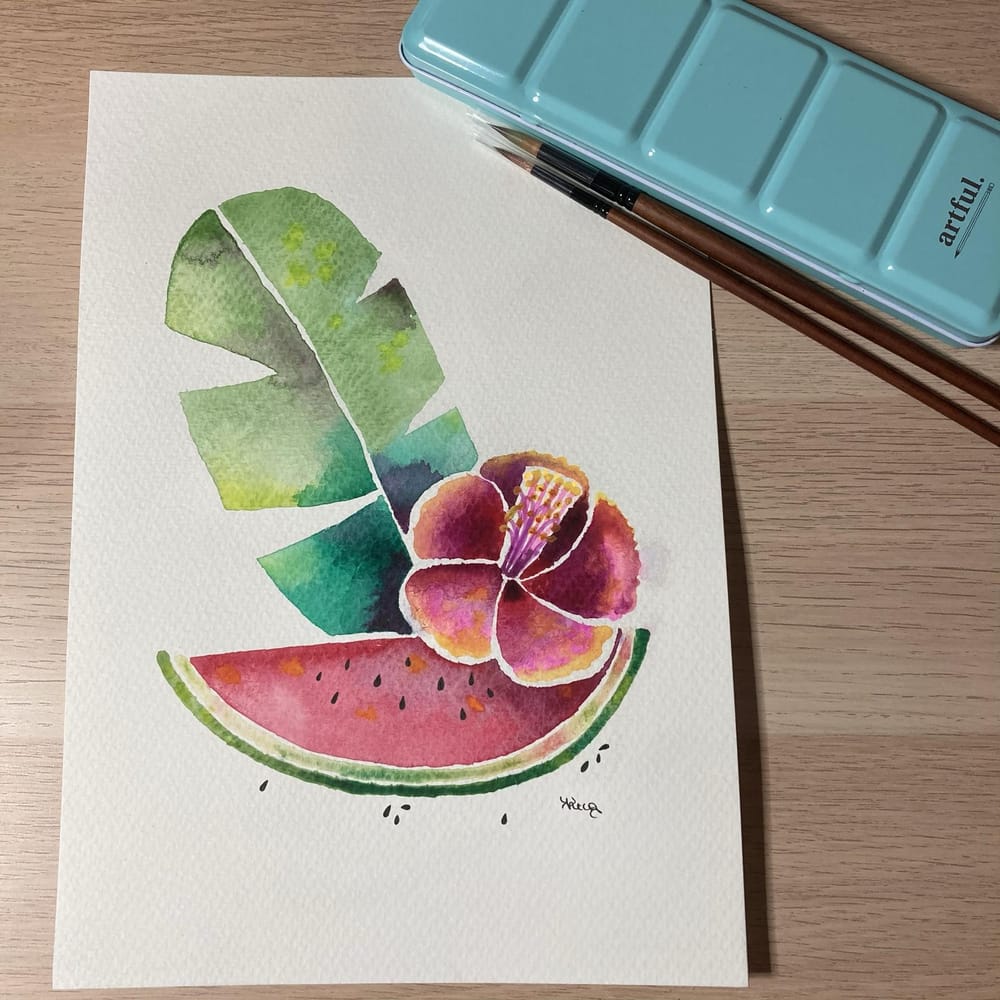 Painting Fruits & Florals in Watercolor with a Modern Twist - image 1 - student project