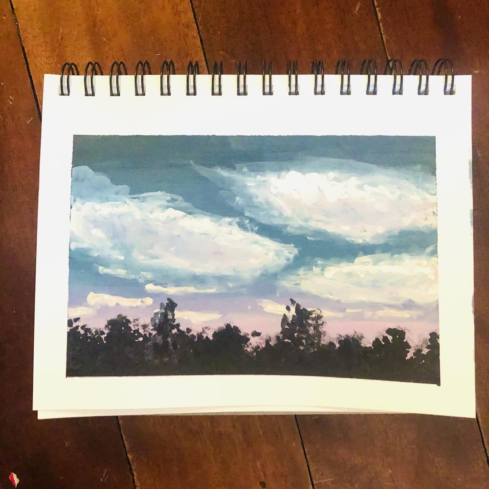 Gouache sunset - image 1 - student project