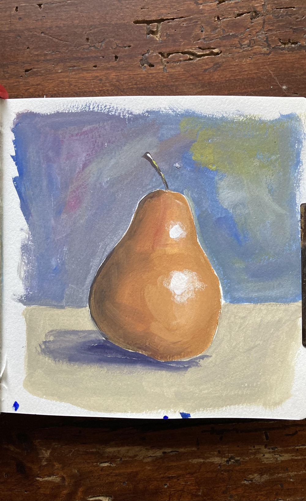 A simple pear in gouache - image 1 - student project