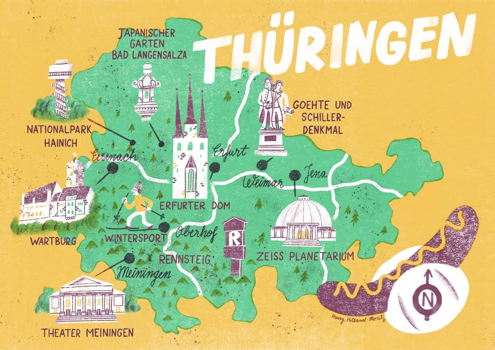 Inky Map of Thuringia - image 3 - student project