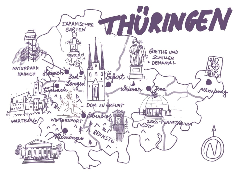 Inky Map of Thuringia - image 1 - student project