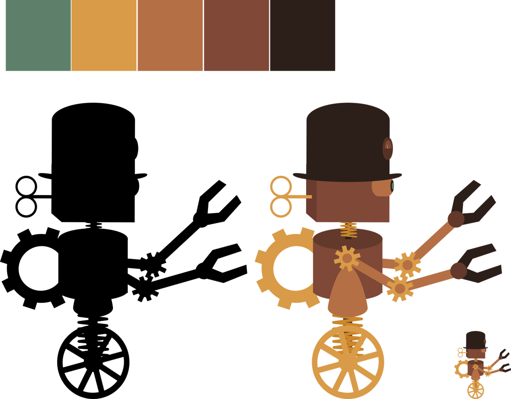 Steampunk robot - image 1 - student project