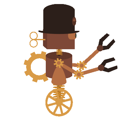 Steampunk robot - image 2 - student project