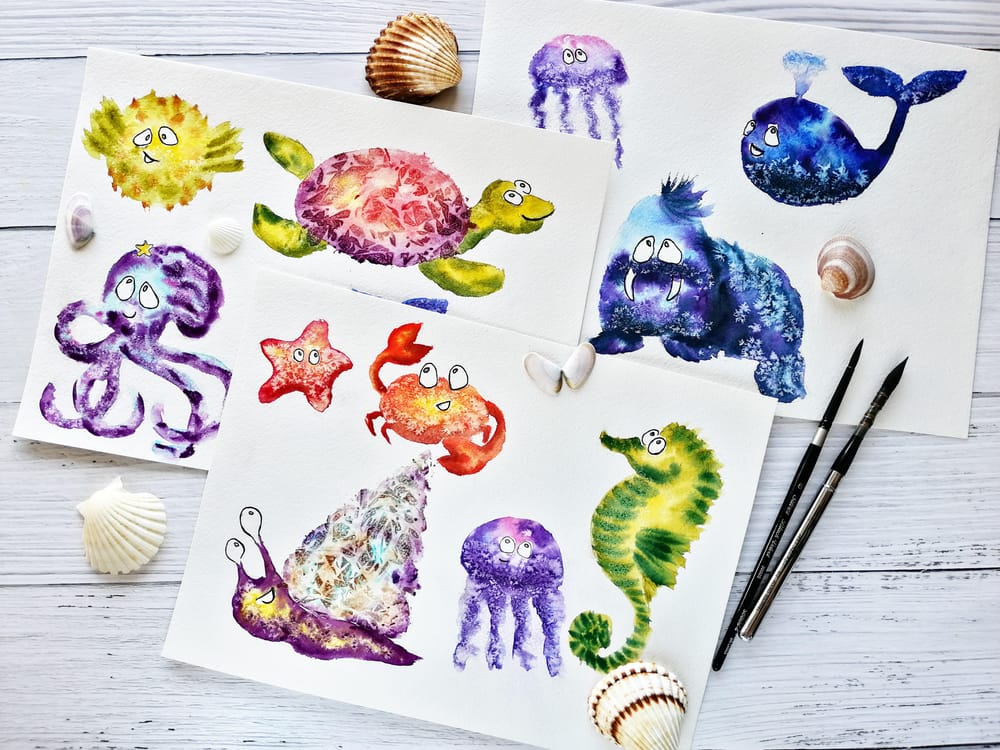 Fun Marine Animals with Watercolors! - image 1 - student project