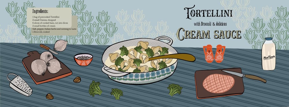 Tortellini with Cream Sauce - image 1 - student project