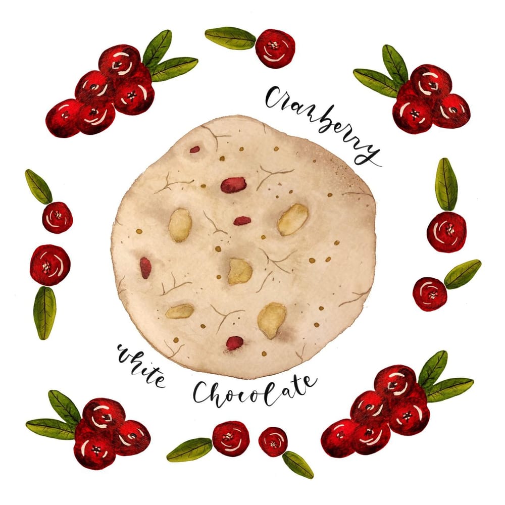 Tasty Treats: Watercolor Cranberry Bites - image 2 - student project