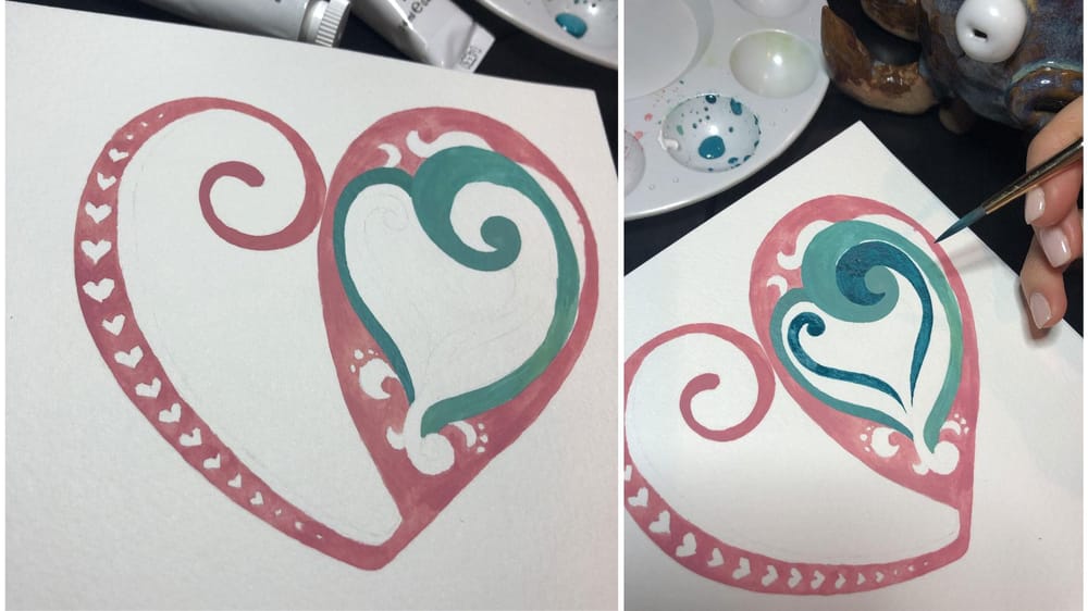 Gouache Heart - image 3 - student project
