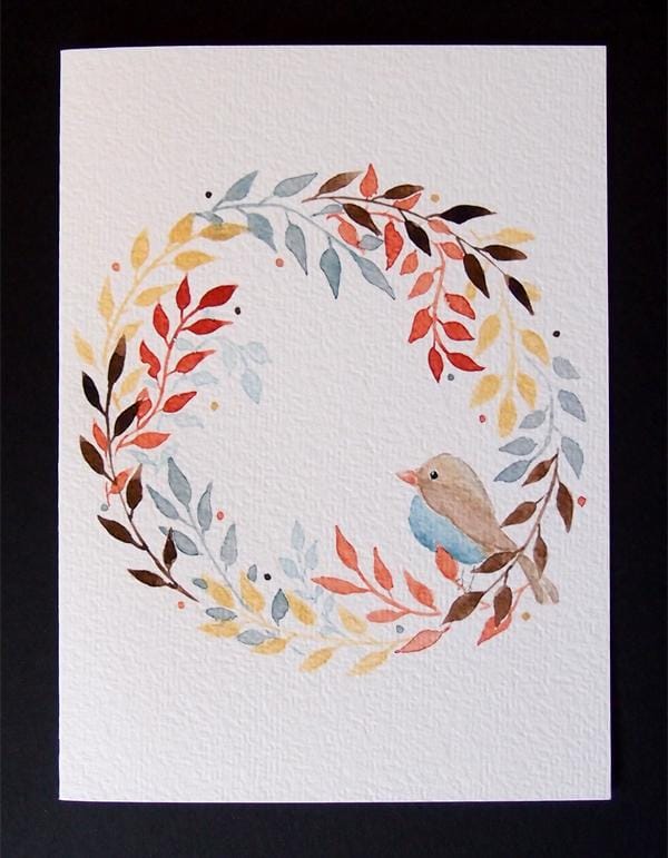 Blue Bird Wreath - image 1 - student project