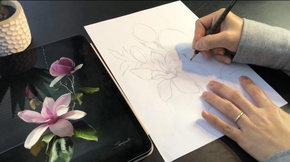 Digital watercolor painting in Procreate - image 1 - student project