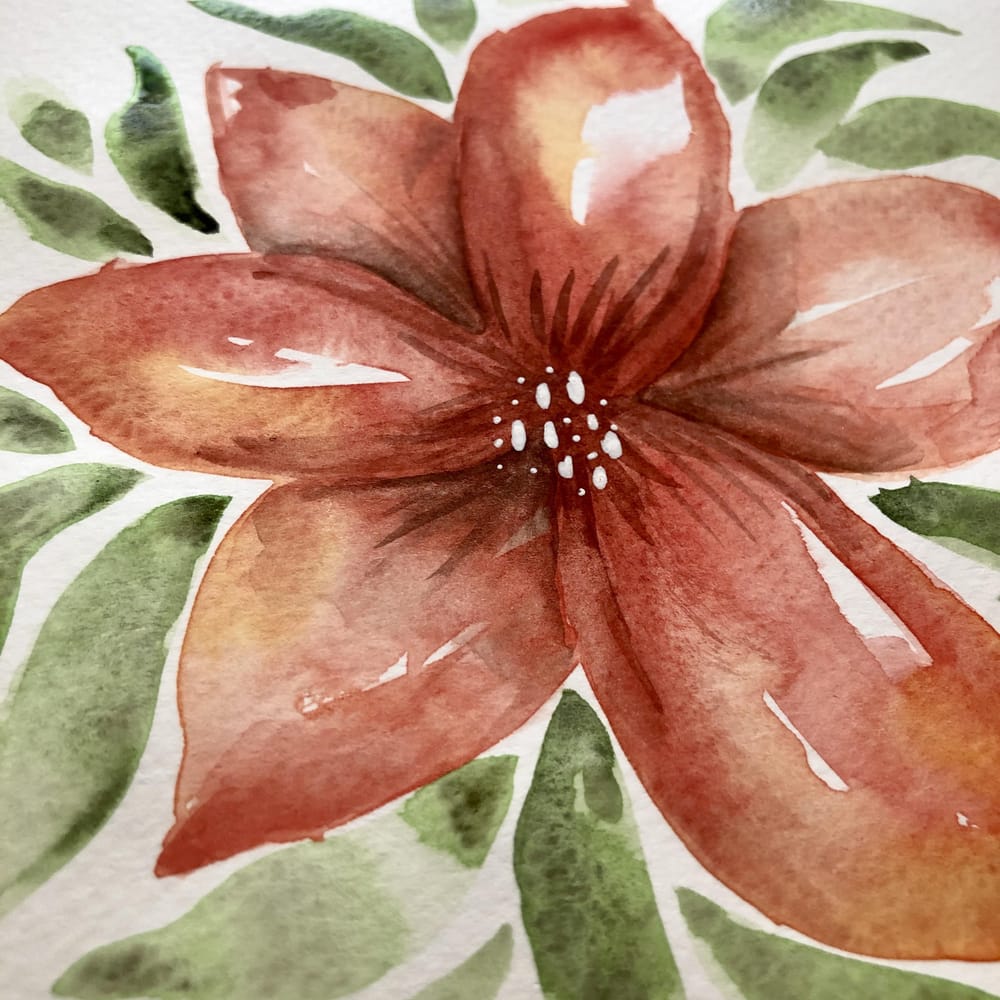 Watercolor floral - image 1 - student project